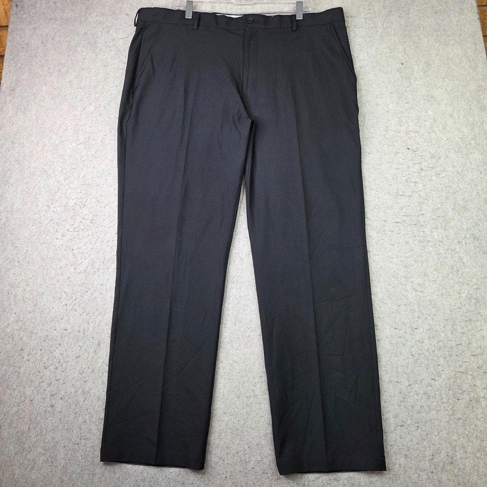 Greg Norman Golf Performance Chino Pants Mens 40x30 Black Flex Flat Front